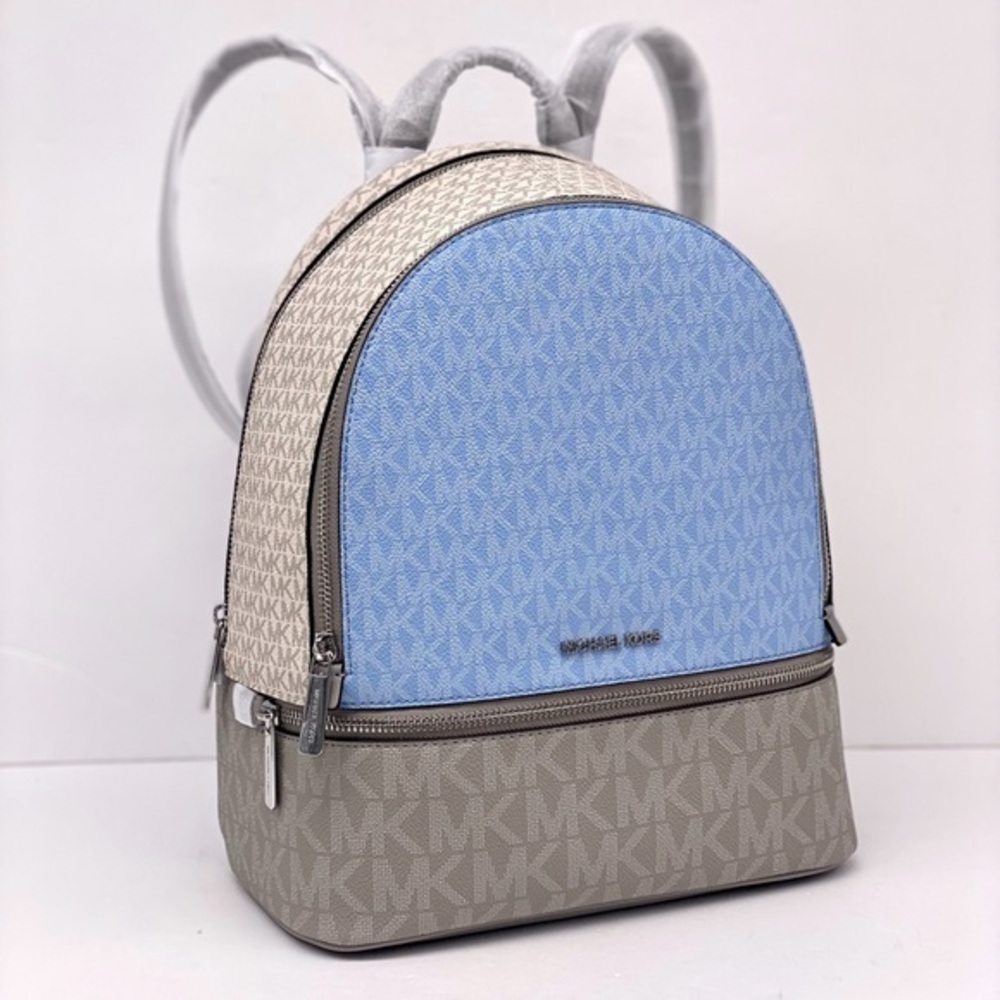 Michael Kors Light Blue and Beige Women's Backpack